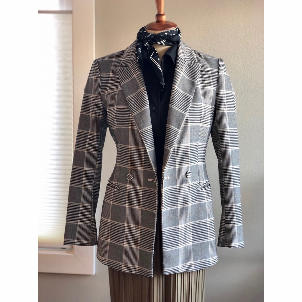 H&M Plaid Blazer size 2